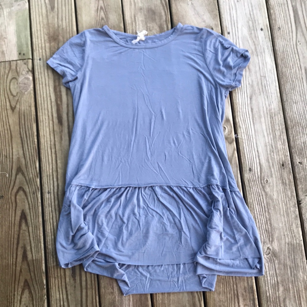 Blue flowy blouse